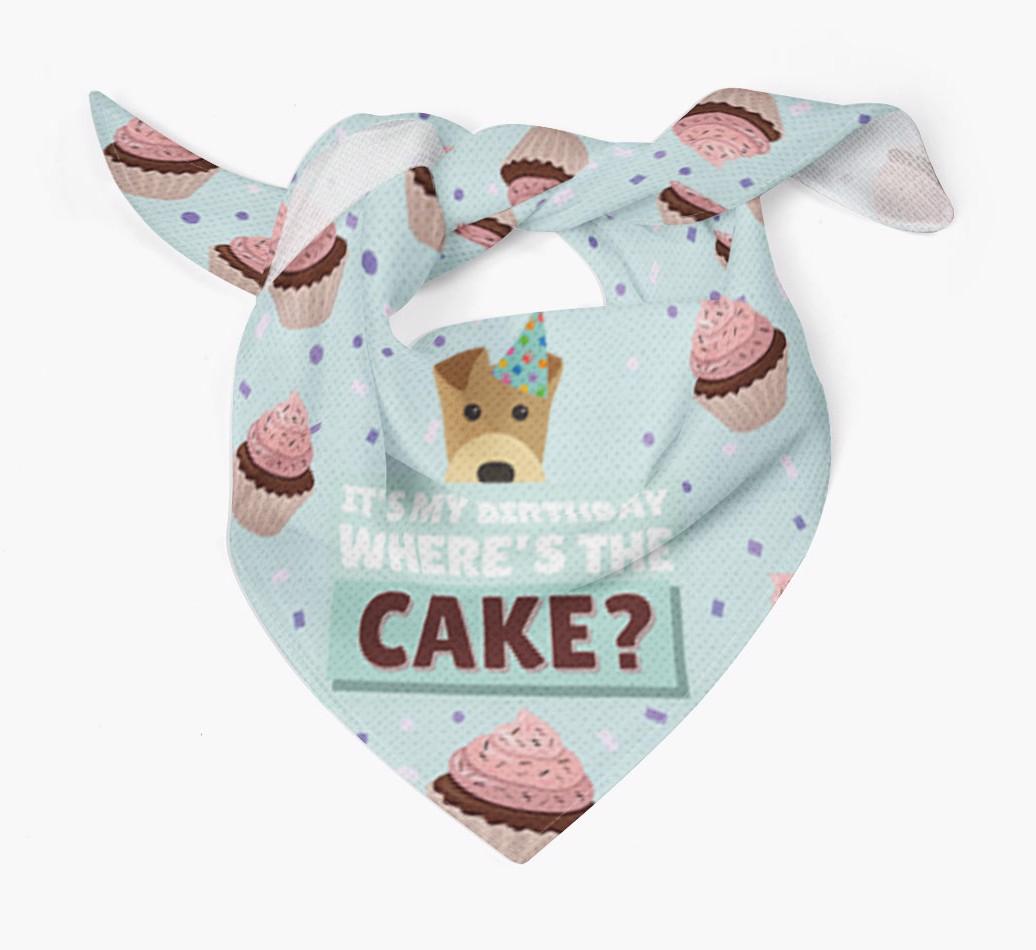 'Where's the Cake?' Birthday Bandana
