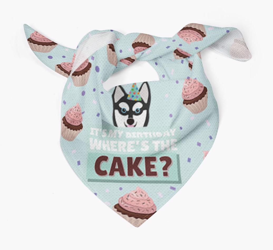 'Where's the Cake?' Birthday Bandana