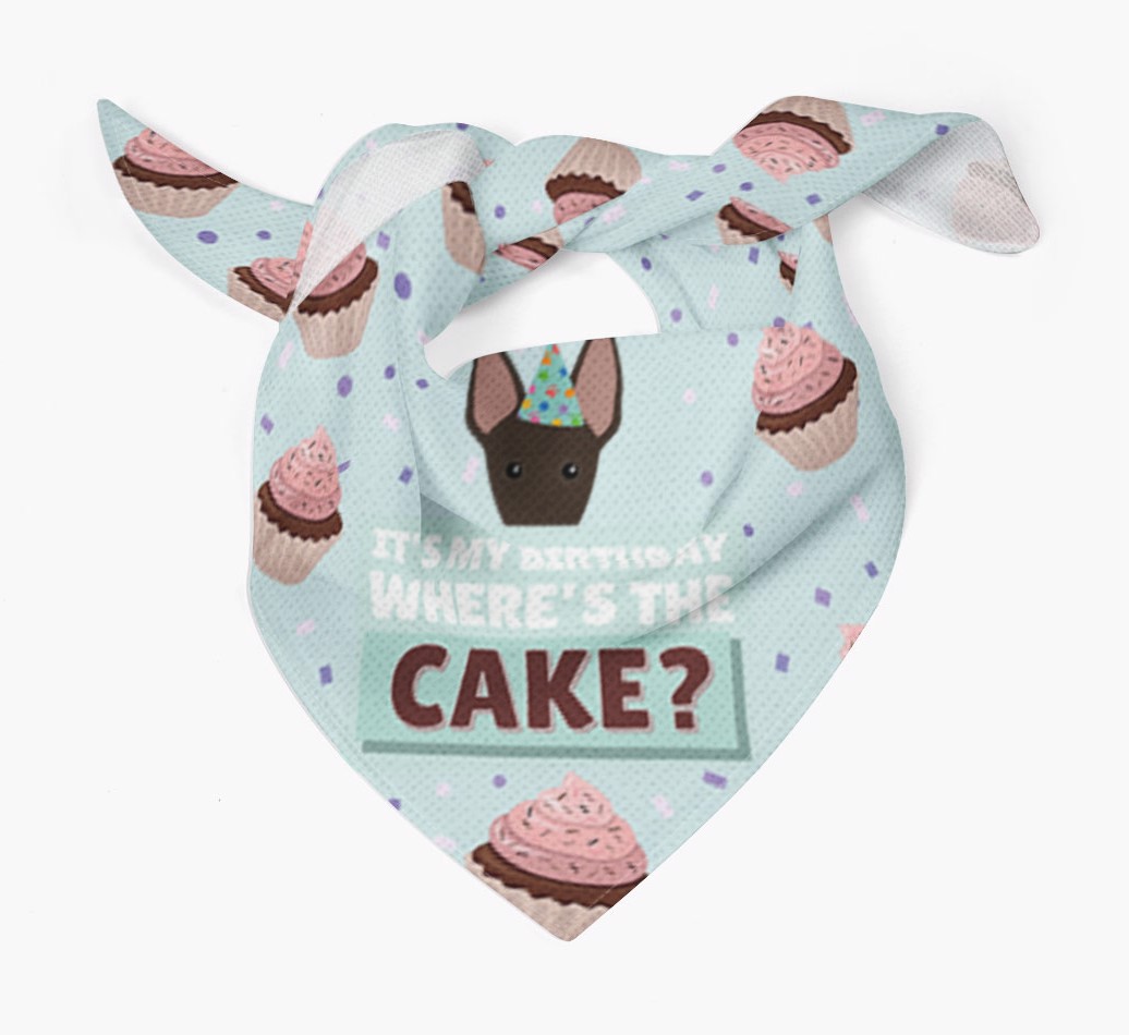 'Where's the Cake?' Birthday Bandana