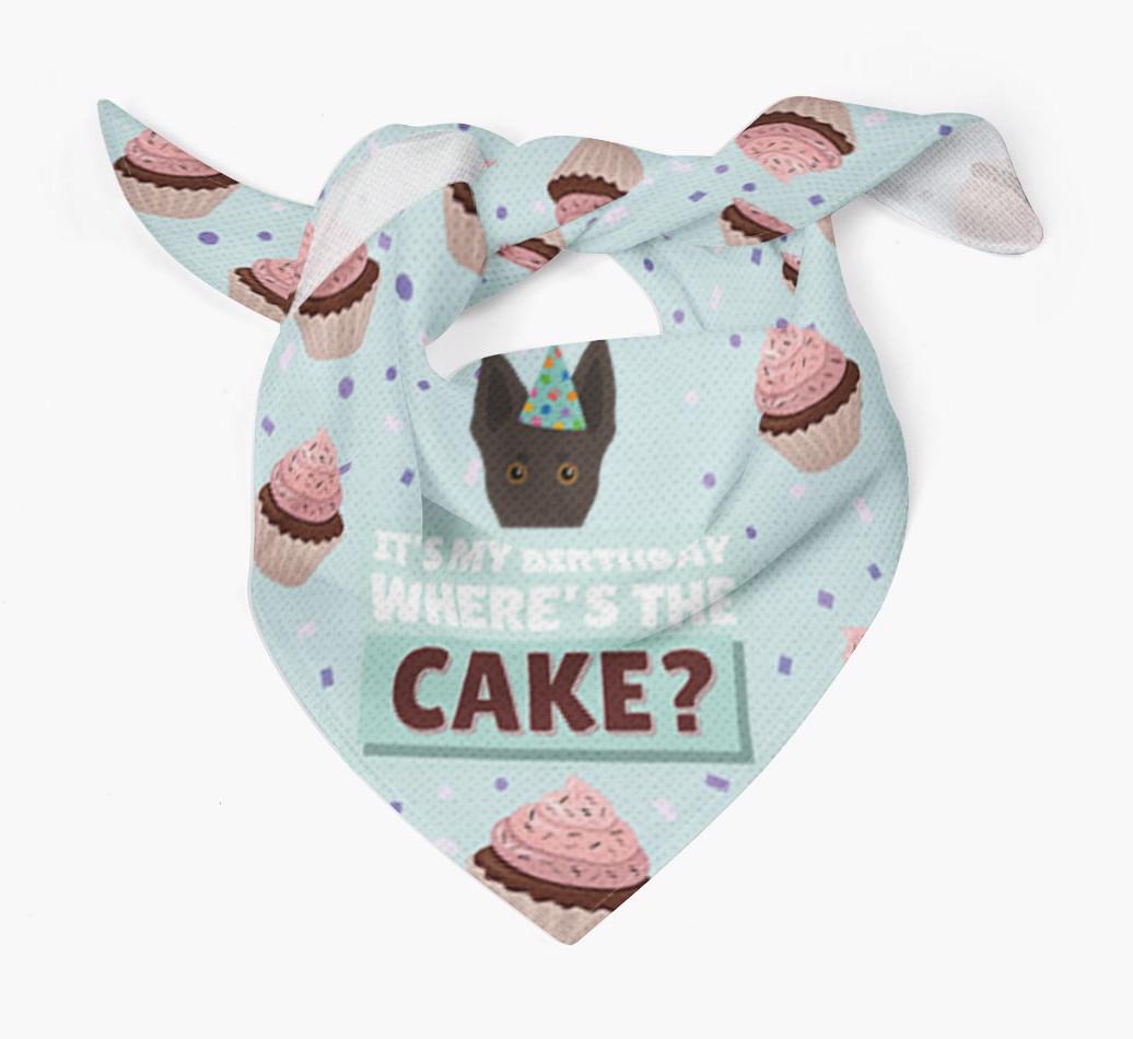 'Where's the Cake?' Birthday Bandana