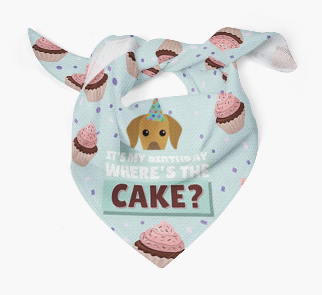 'Where's the Cake?' Birthday Bandana