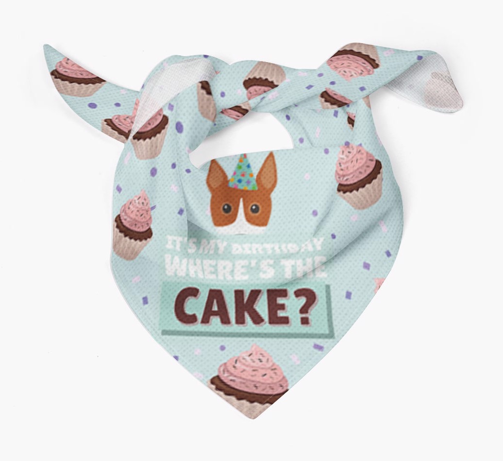 'Where's the Cake?' Birthday Bandana