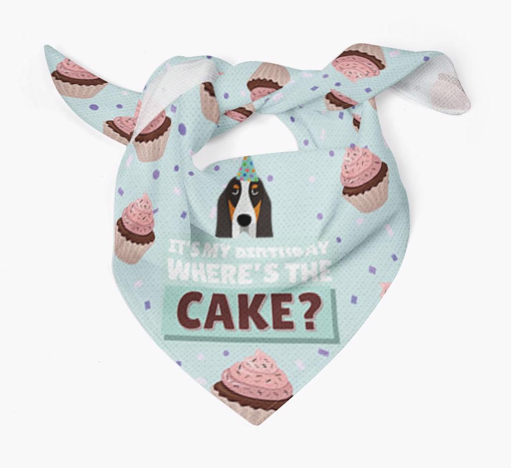 'Where's the Cake?' Birthday Bandana
