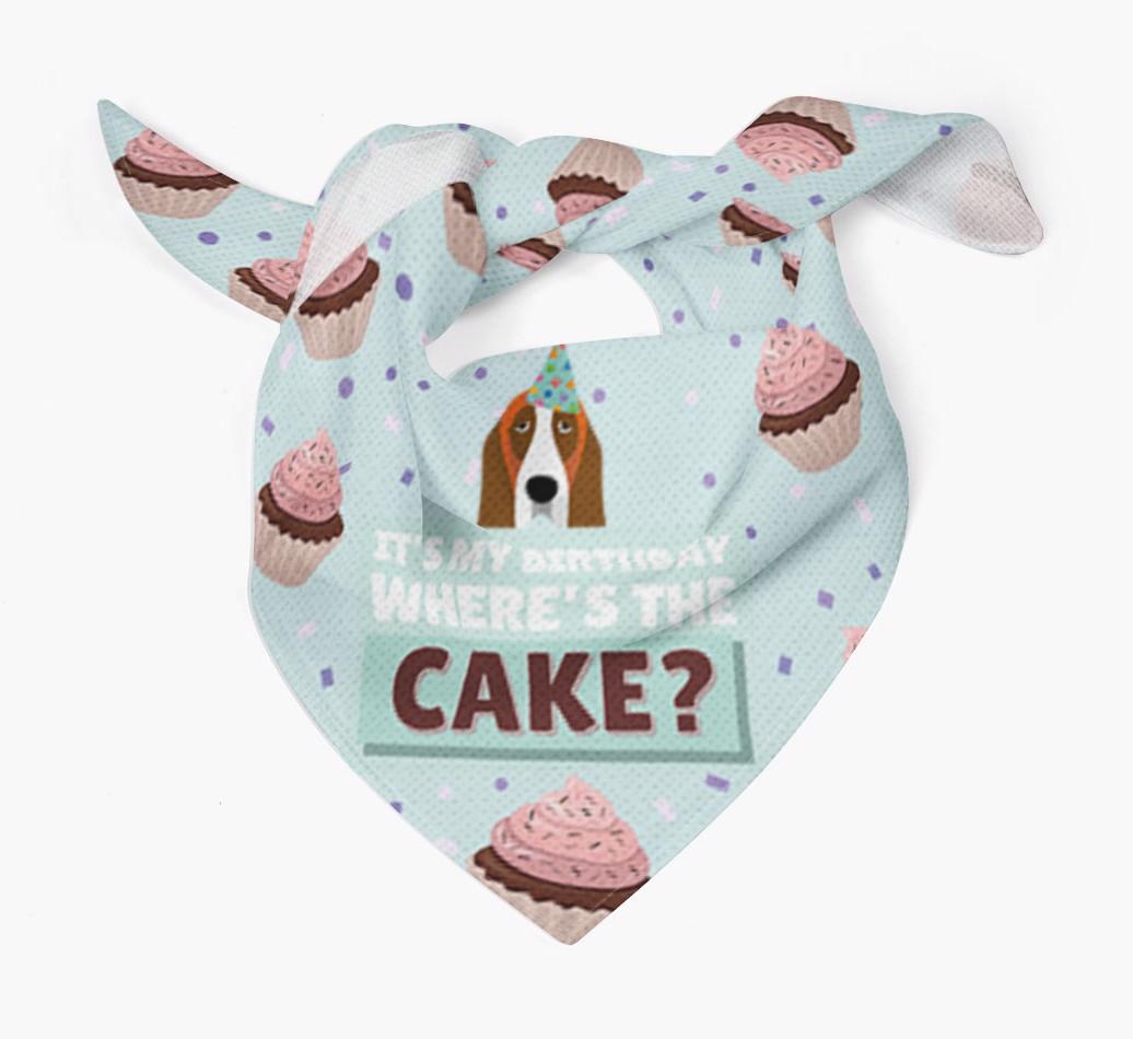 'Where's the Cake?' Birthday Bandana