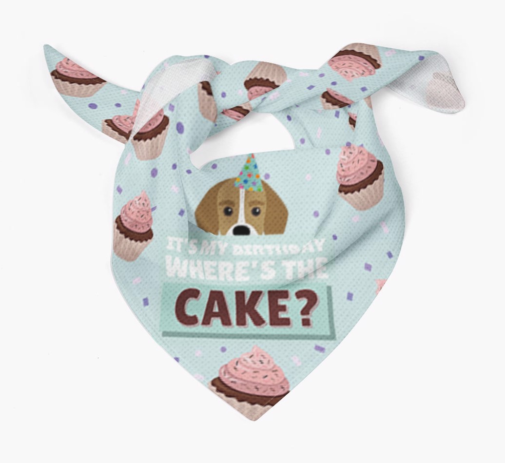 'Where's the Cake?' Birthday Bandana
