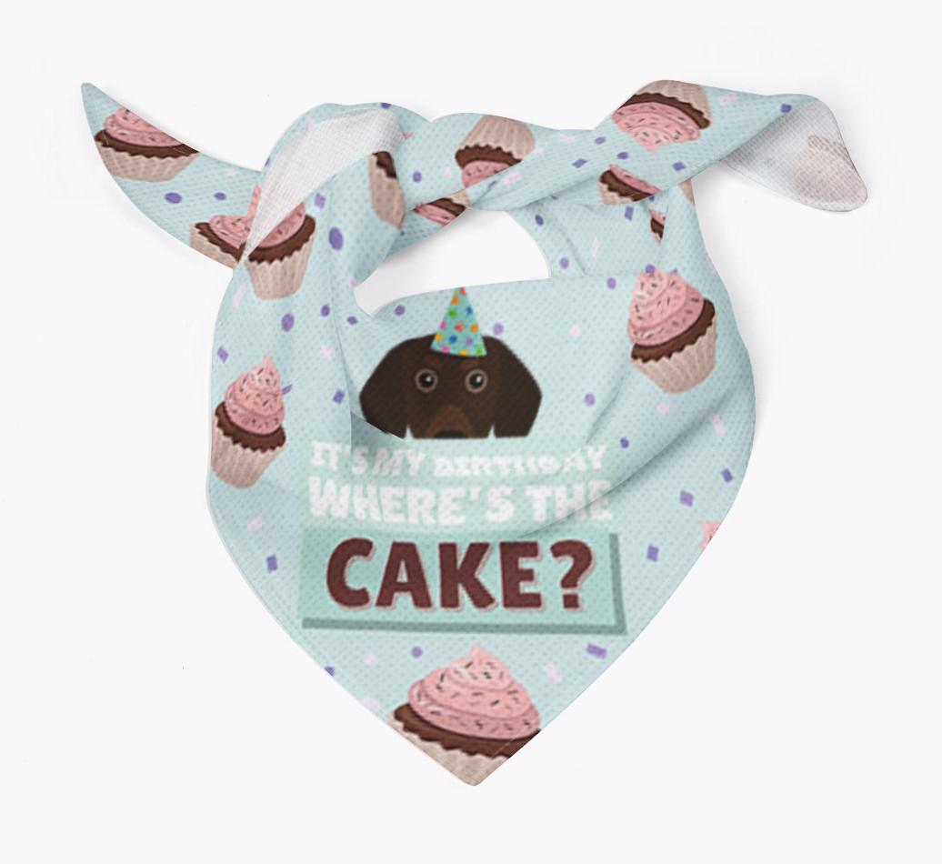 'Where's the Cake?' Birthday Bandana