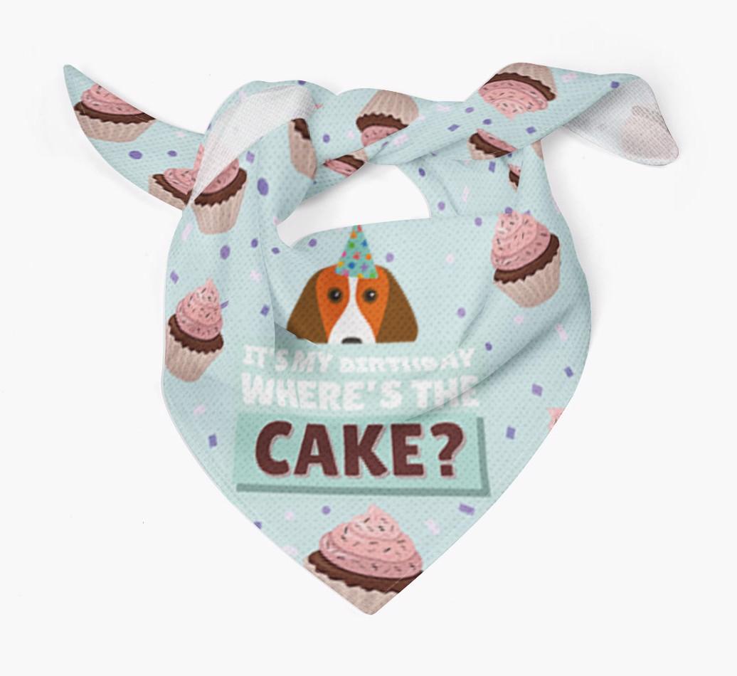'Where's the Cake?' Birthday Bandana