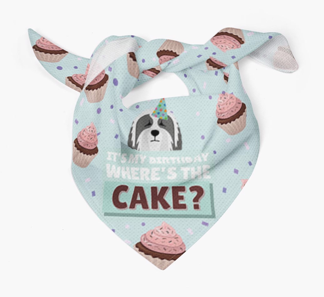 'Where's the Cake?' Birthday Bandana