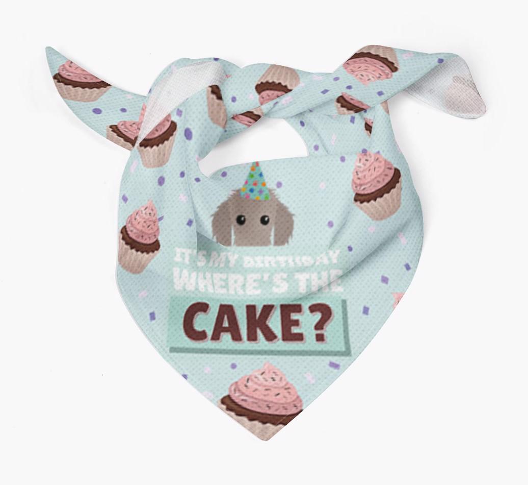 'Where's the Cake?' Birthday Bandana