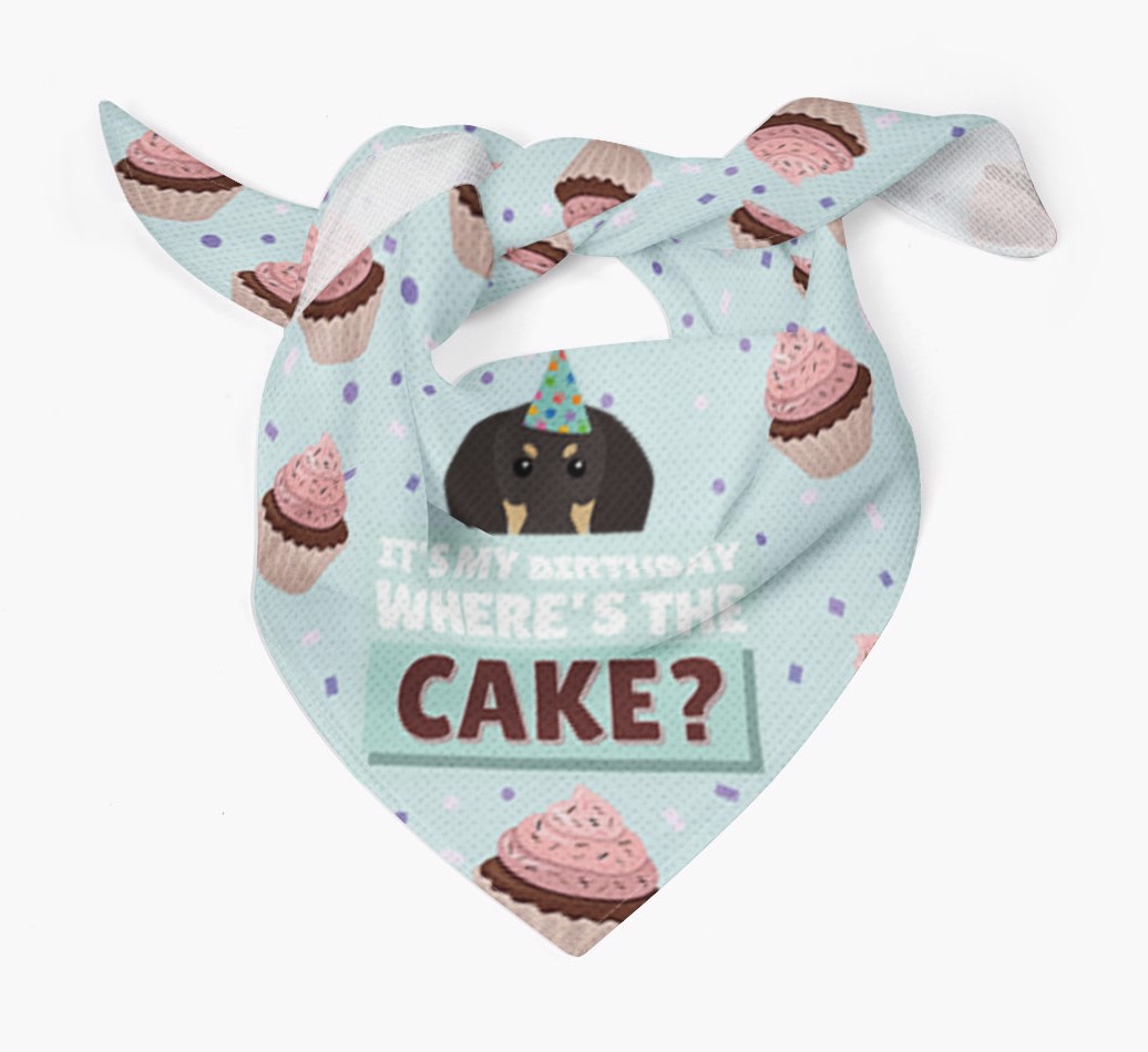 'Where's the Cake?' Birthday Bandana