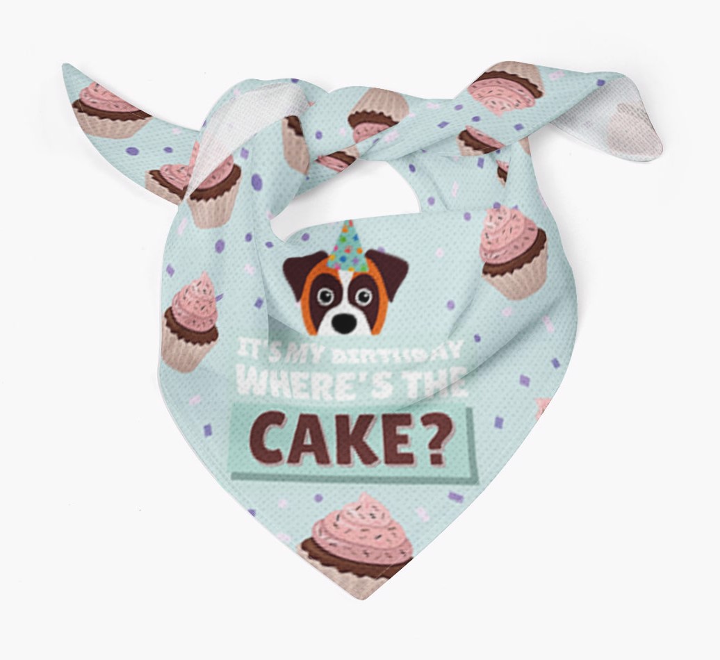 'Where's the Cake?' Birthday Bandana