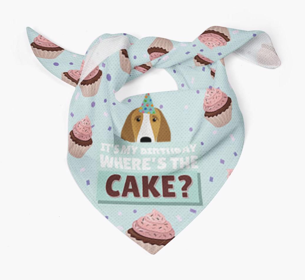 'Where's the Cake?' Birthday Bandana