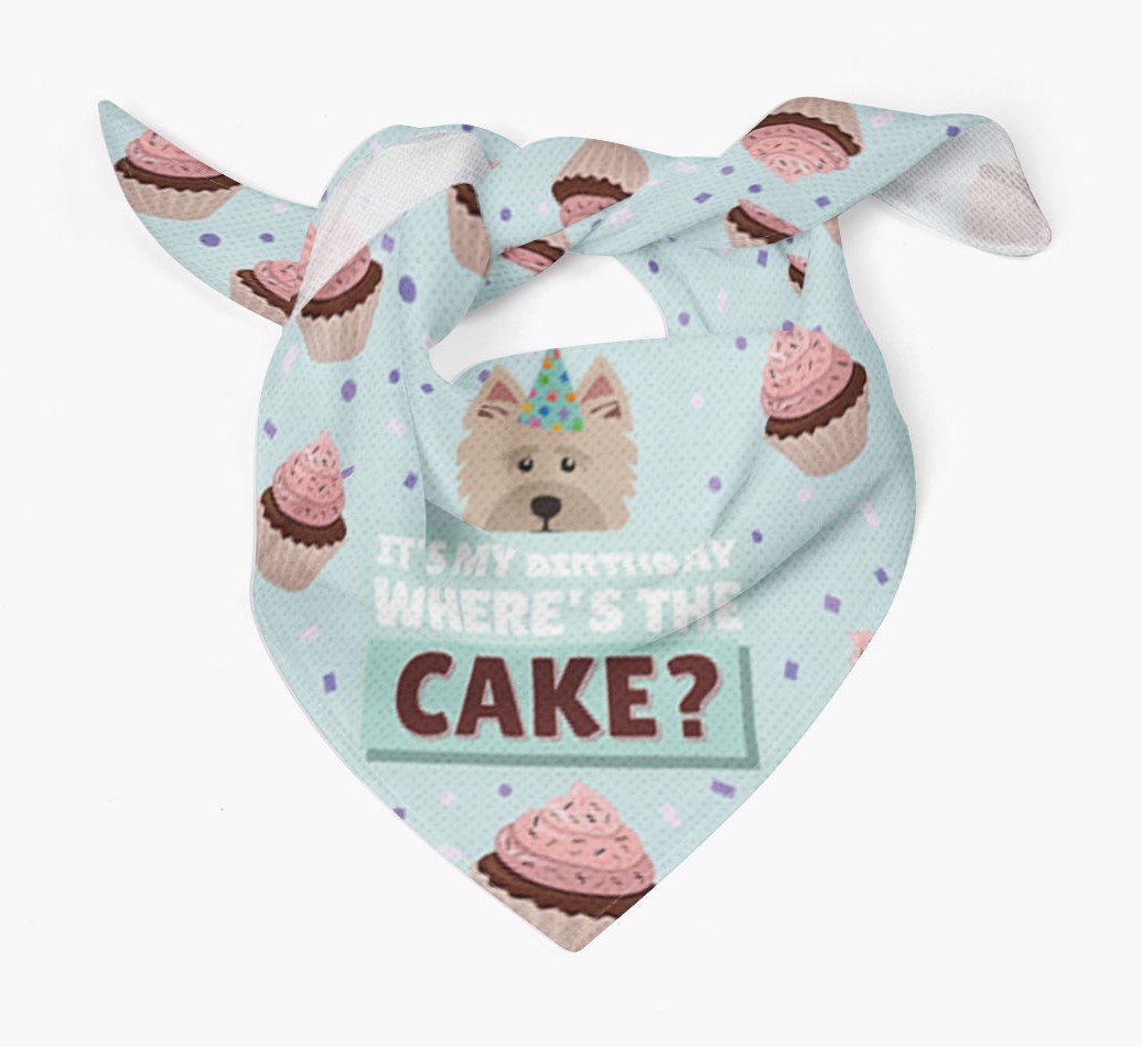 'Where's the Cake?' Birthday Bandana
