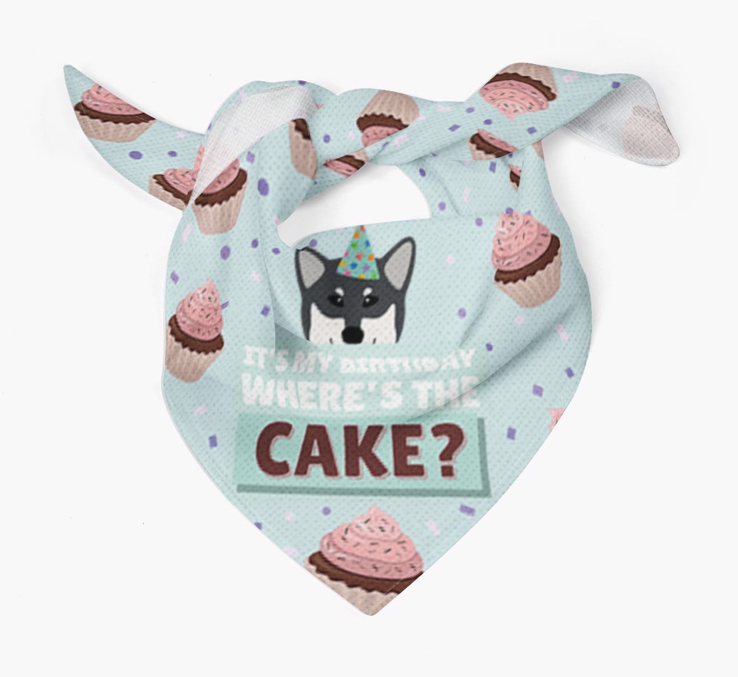 'Where's the Cake?' Birthday Bandana