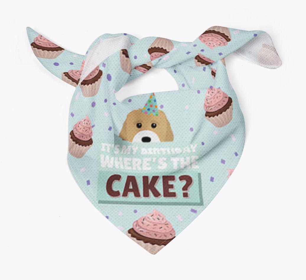 'Where's the Cake?' Birthday Bandana