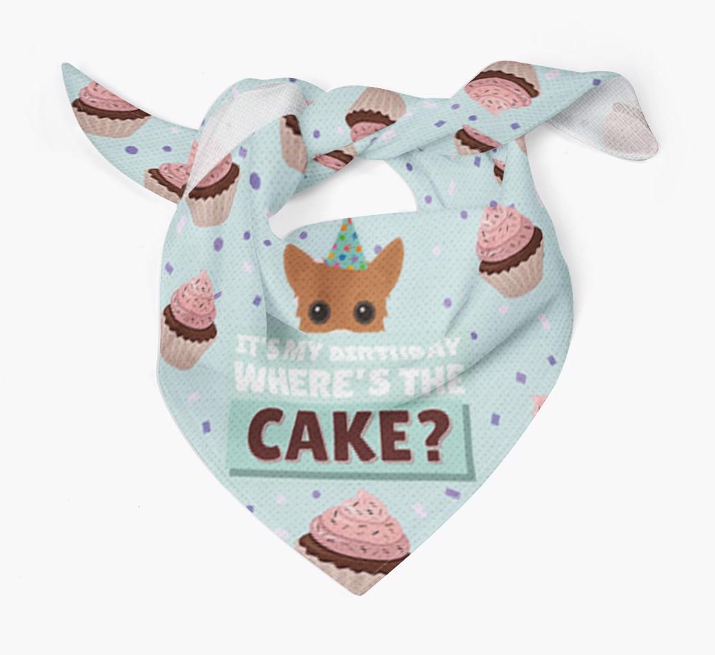'Where's the Cake?' Birthday Bandana