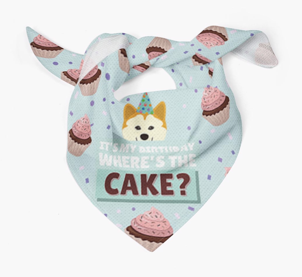 'Where's the Cake?' Birthday Bandana