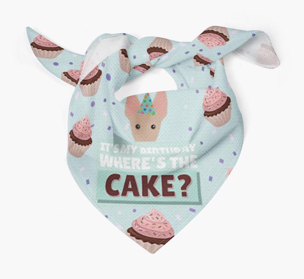 'Where's the Cake?' Birthday Bandana