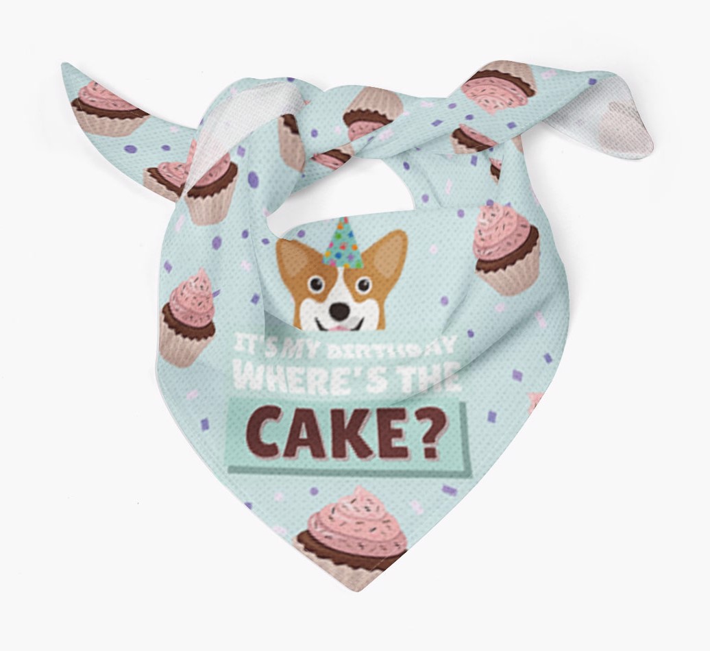 'Where's the Cake?' Birthday Bandana