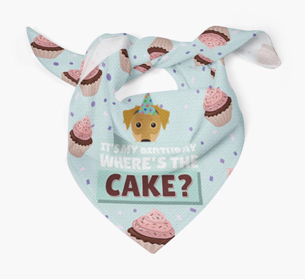 'Where's the Cake?' Birthday Bandana