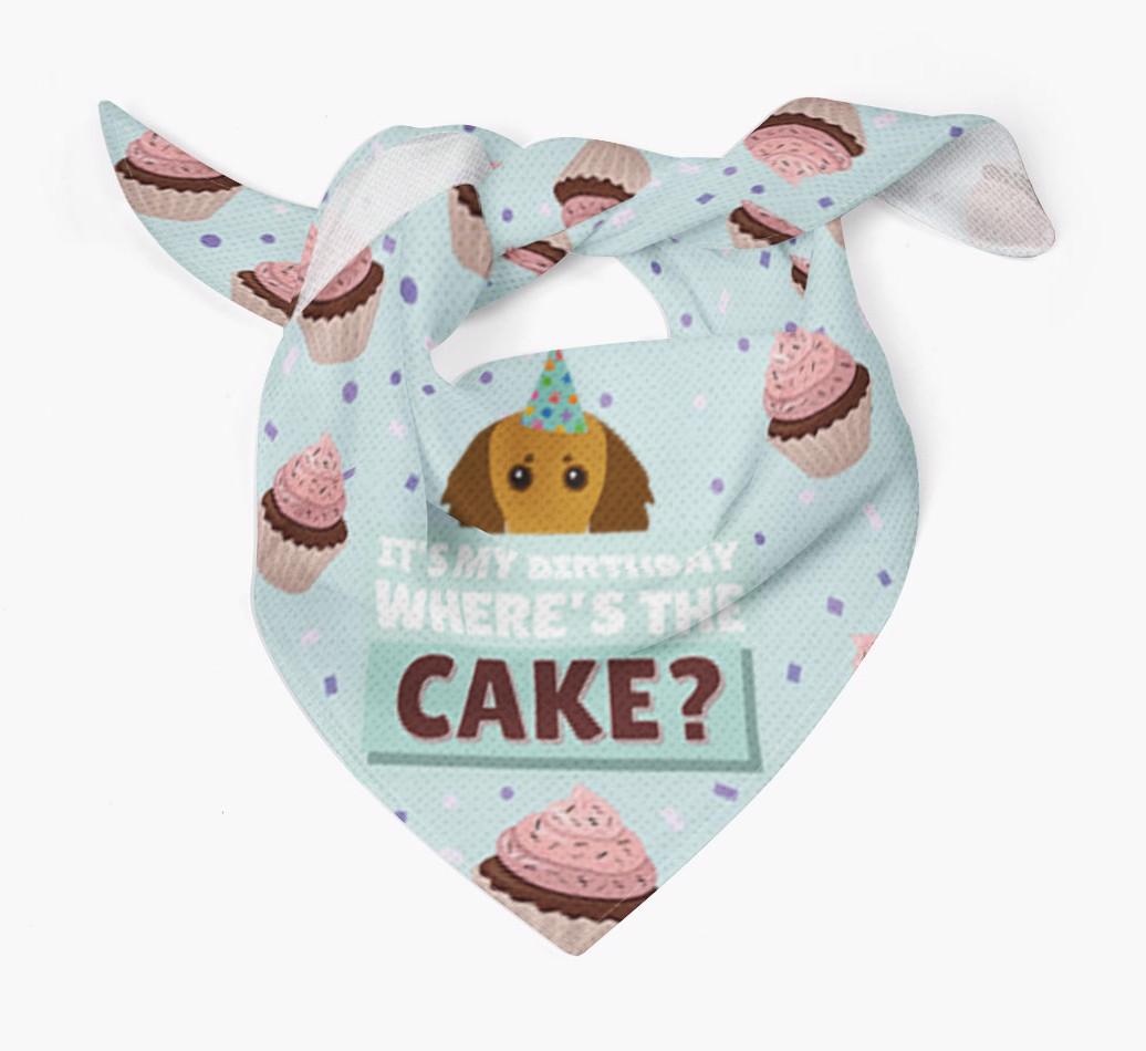 'Where's the Cake?' Birthday Bandana