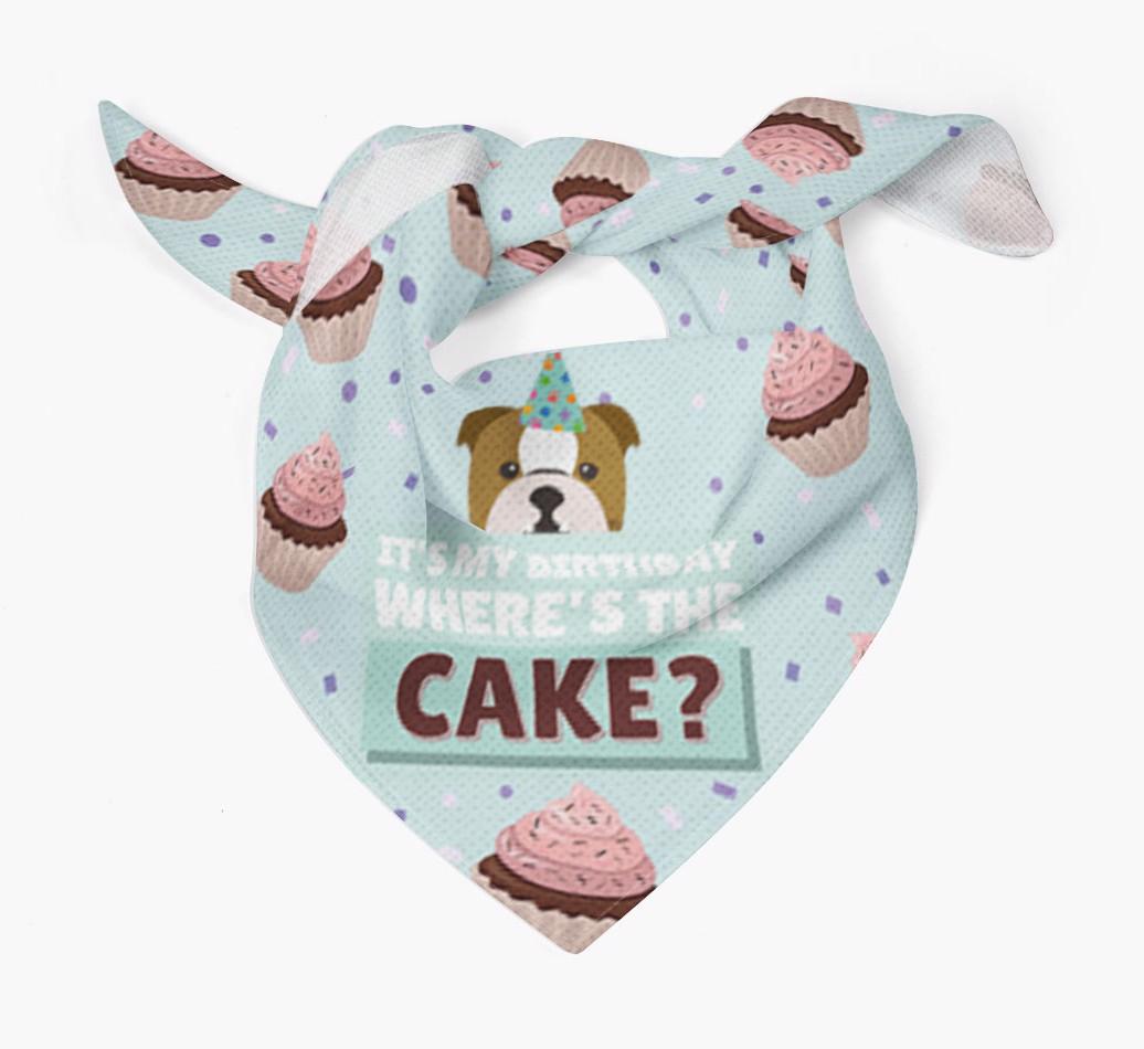 'Where's the Cake?' Birthday Bandana