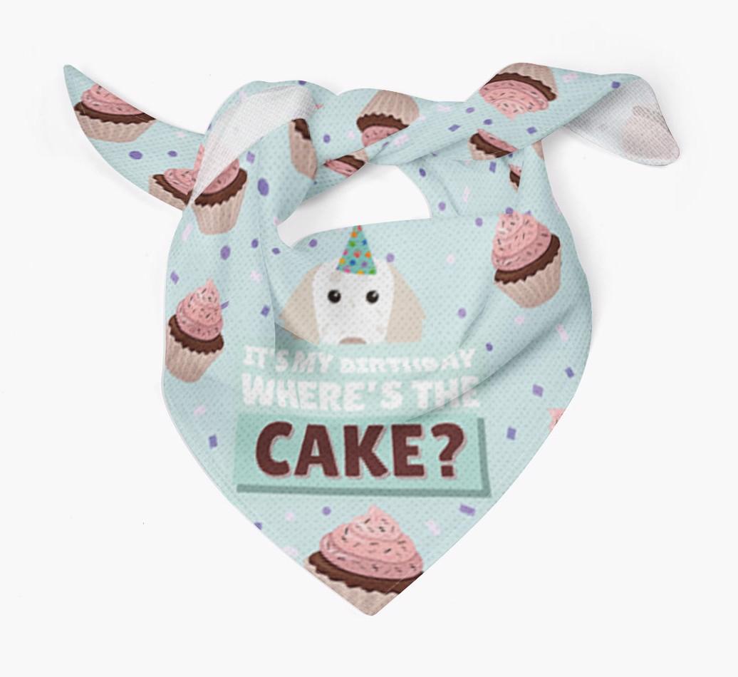 'Where's the Cake?' Birthday Bandana