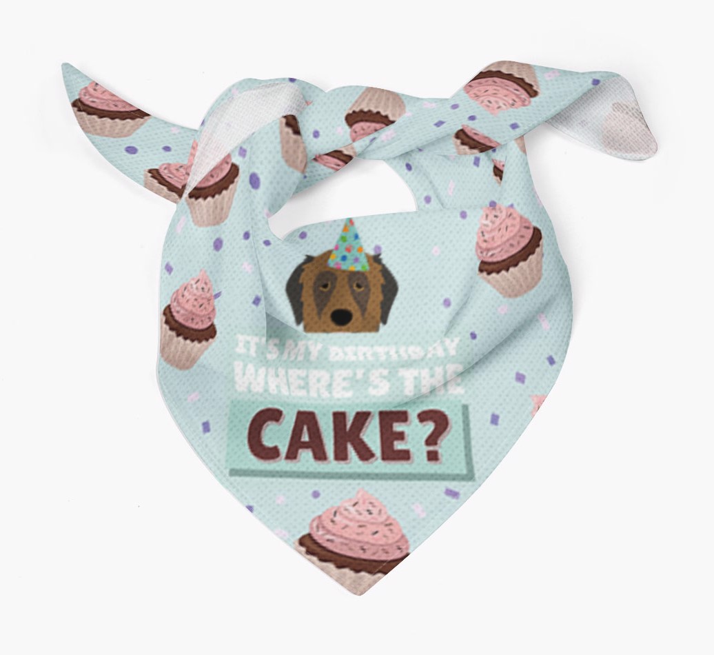 'Where's the Cake?' Birthday Bandana
