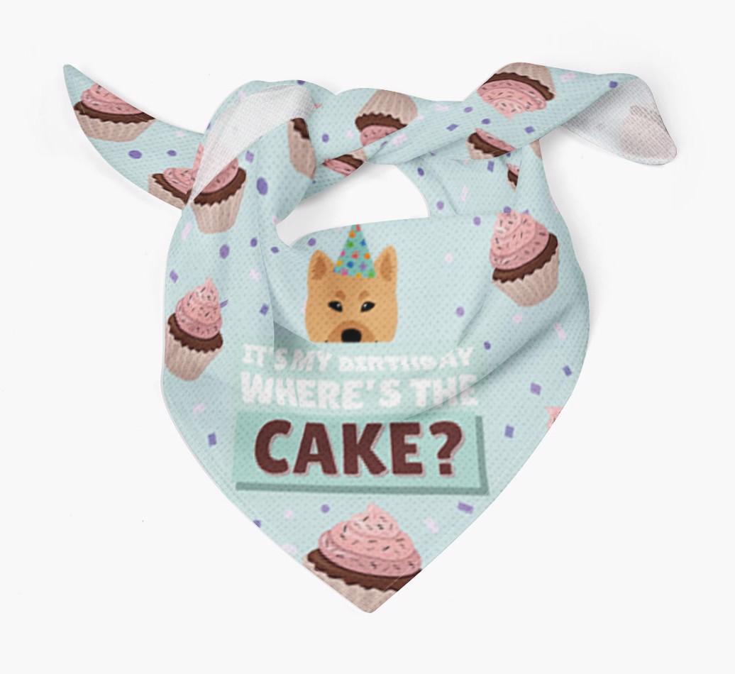 'Where's the Cake?' Birthday Bandana