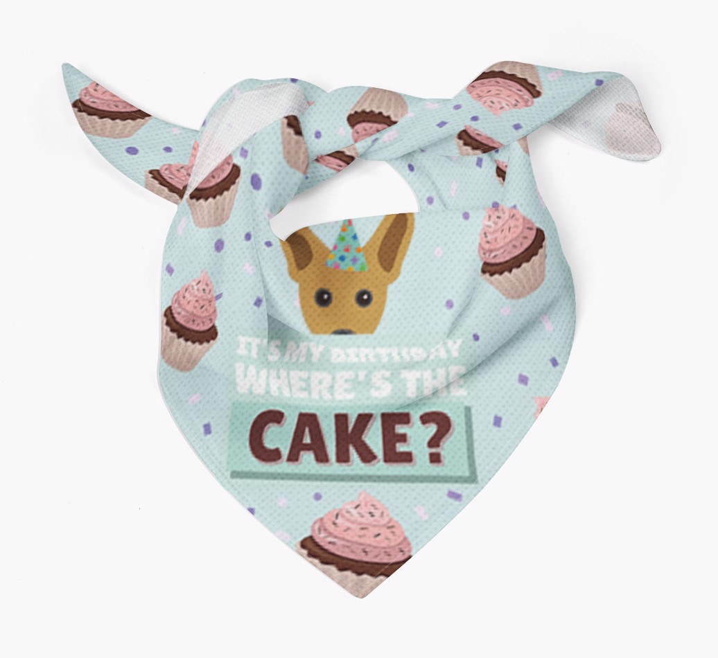 'Where's the Cake?' Birthday Bandana