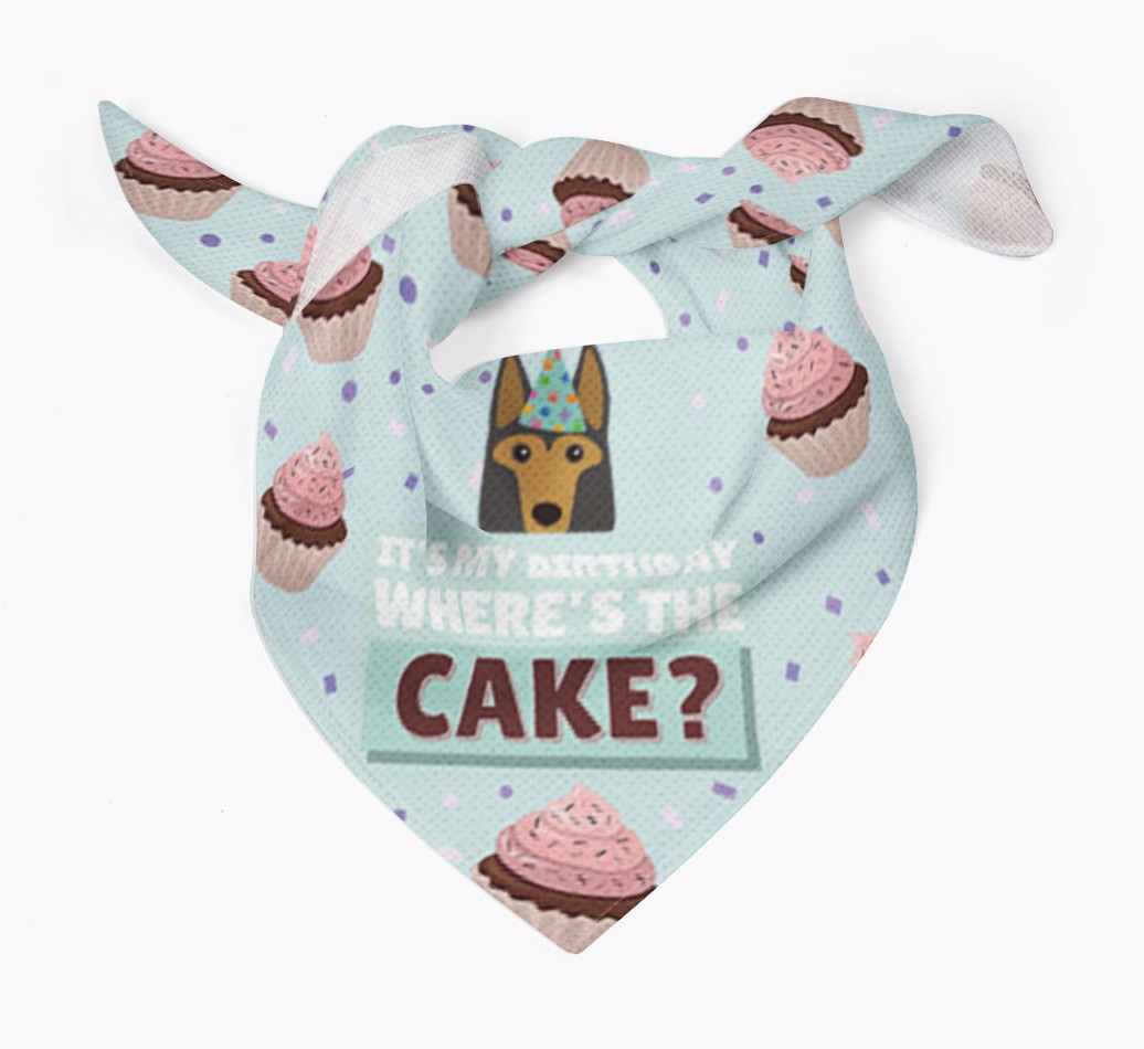 'Where's the Cake?' Birthday Bandana