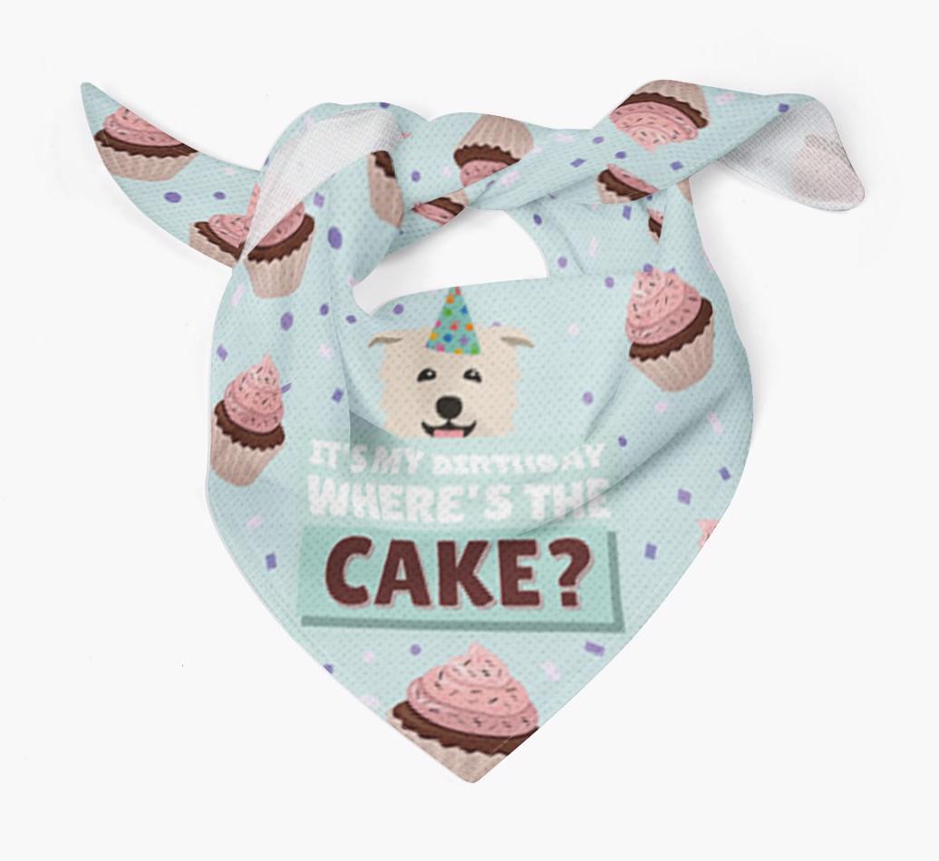 'Where's the Cake?' Birthday Bandana