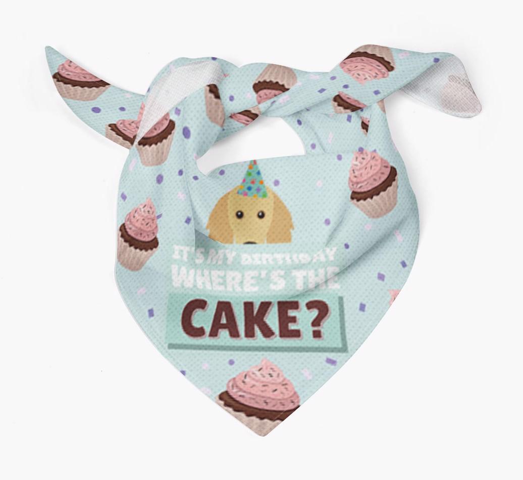 'Where's the Cake?' Birthday Bandana