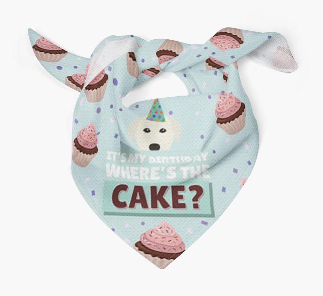 'Where's the Cake?' Birthday Bandana