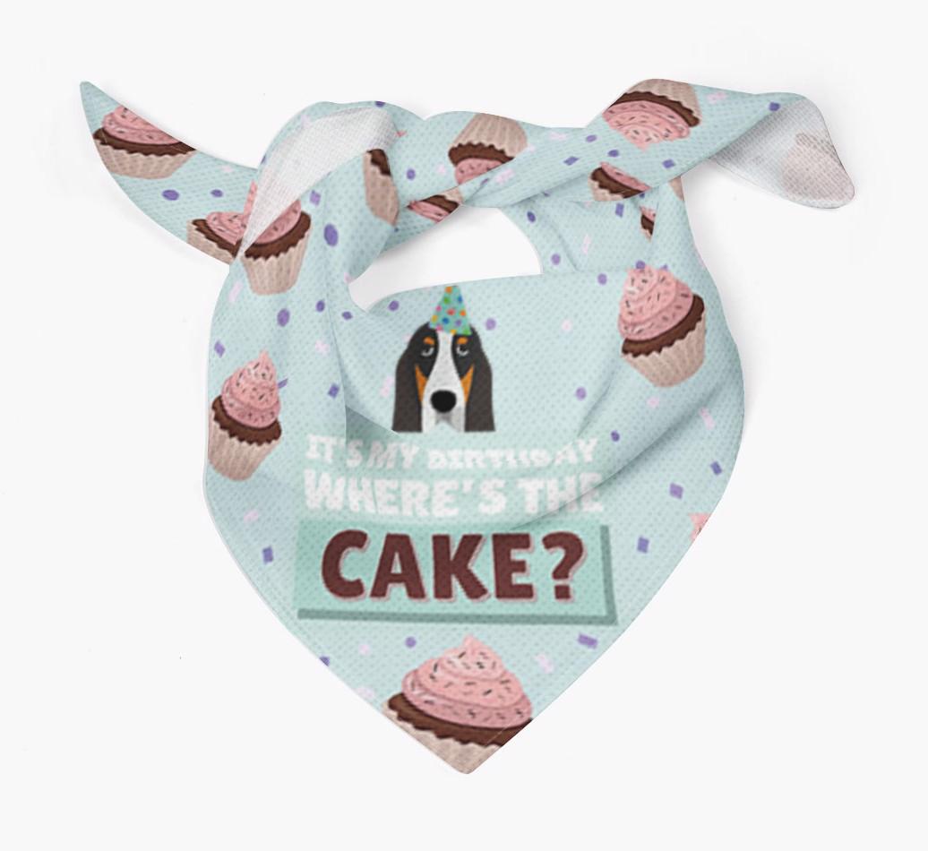 'Where's the Cake?' Birthday Bandana