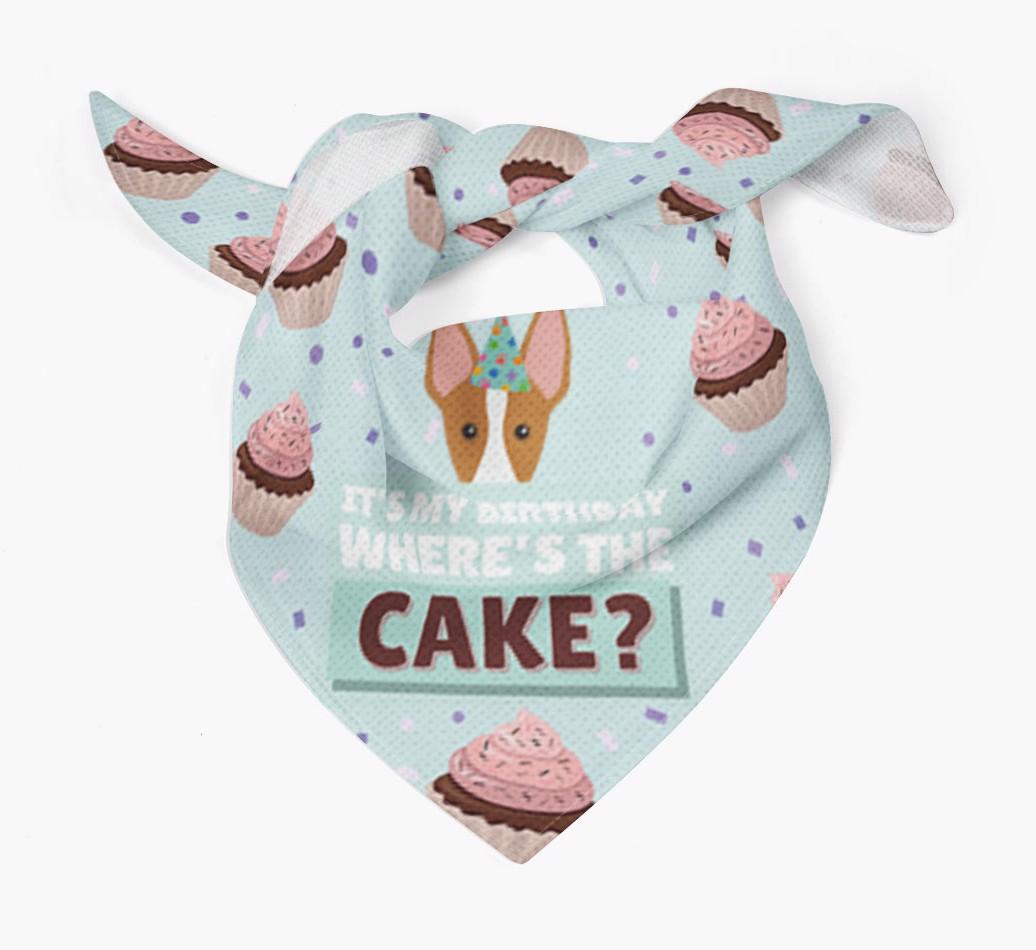 'Where's the Cake?' Birthday Bandana