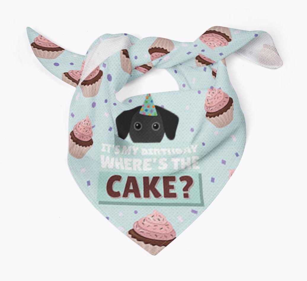 'Where's the Cake?' Birthday Bandana