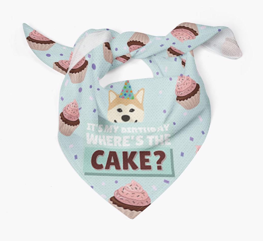 'Where's the Cake?' Birthday Bandana