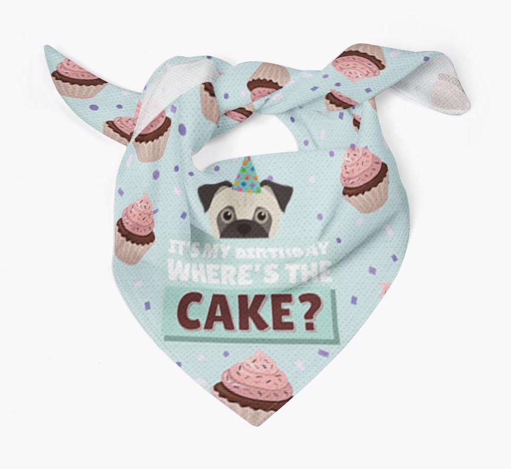 'Where's the Cake?' Birthday Bandana