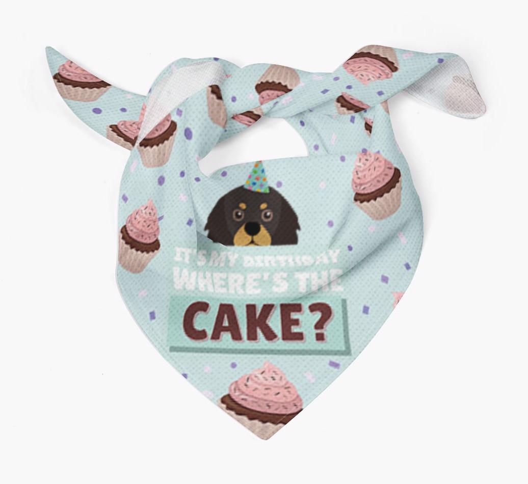 'Where's the Cake?' Birthday Bandana
