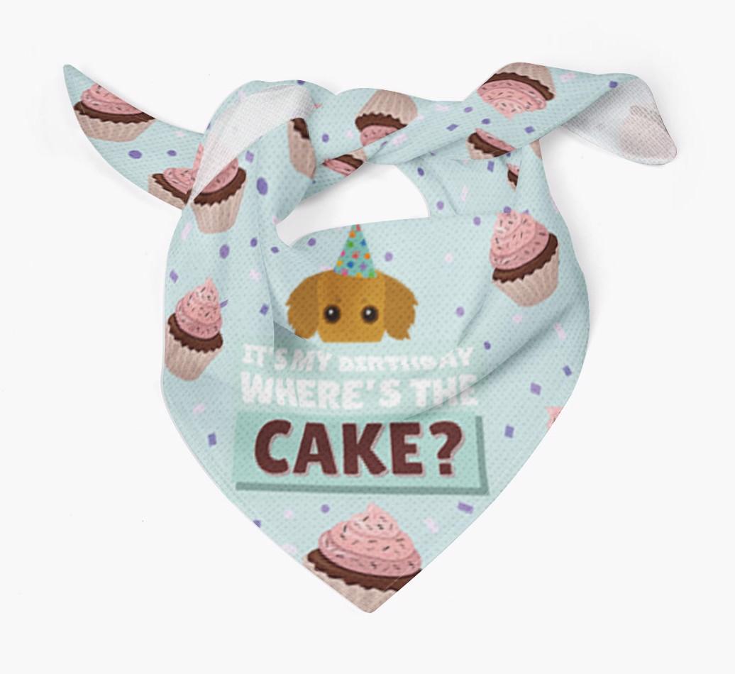 'Where's the Cake?' Birthday Bandana