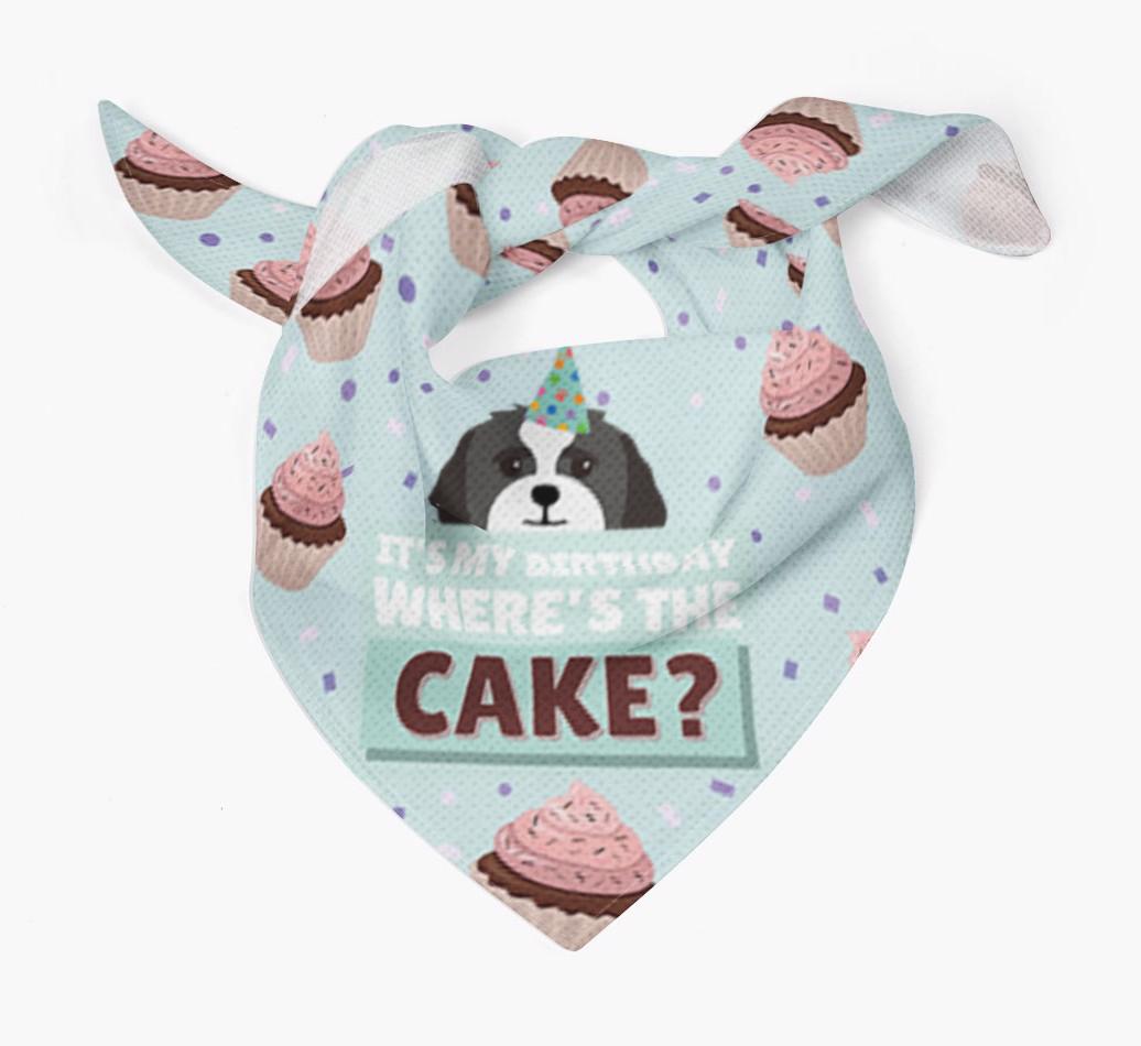 'Where's the Cake?' Birthday Bandana