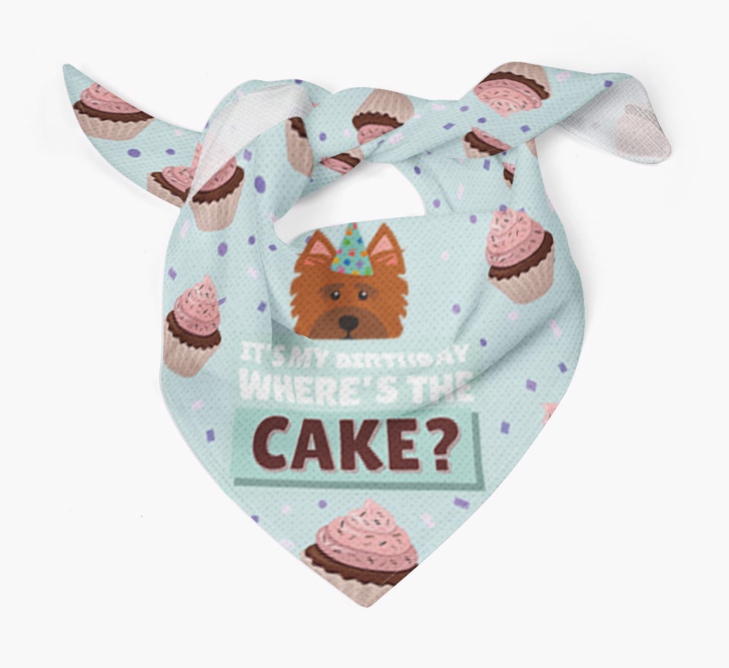 'Where's the Cake?' Birthday Bandana
