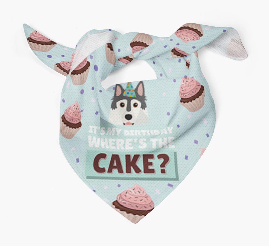 'Where's the Cake?' Birthday Bandana