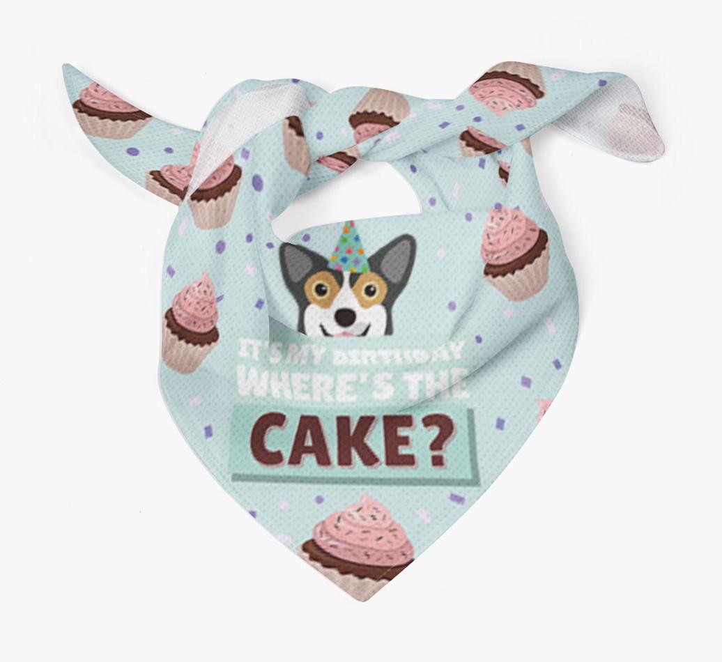 'Where's the Cake?' Birthday Bandana
