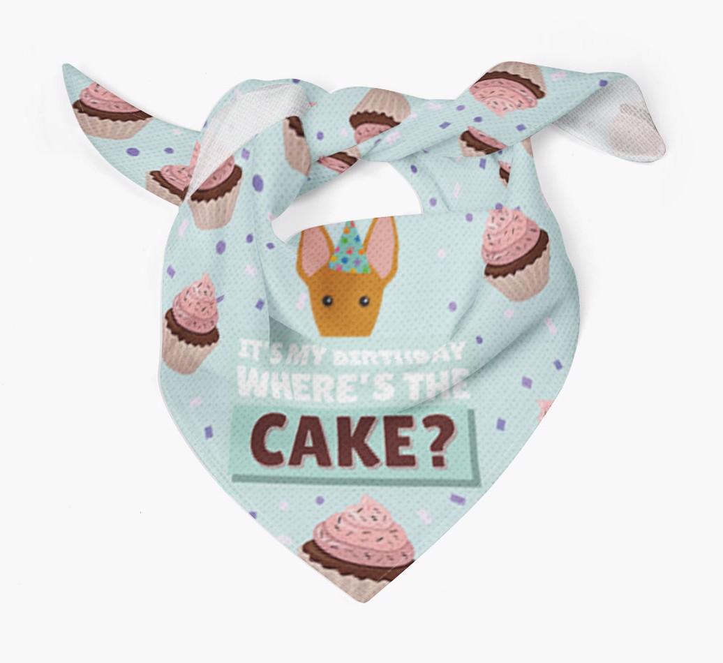 'Where's the Cake?' Birthday Bandana