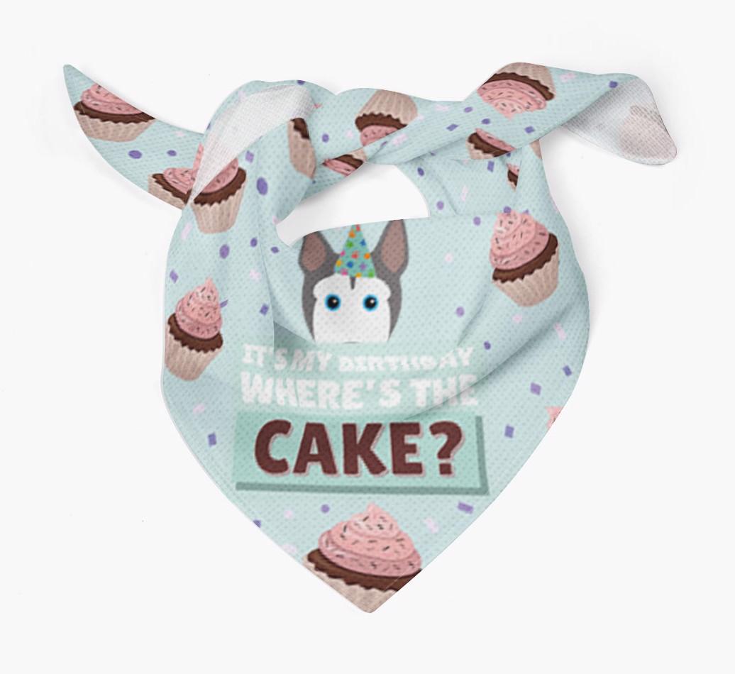 'Where's the Cake?' Birthday Bandana