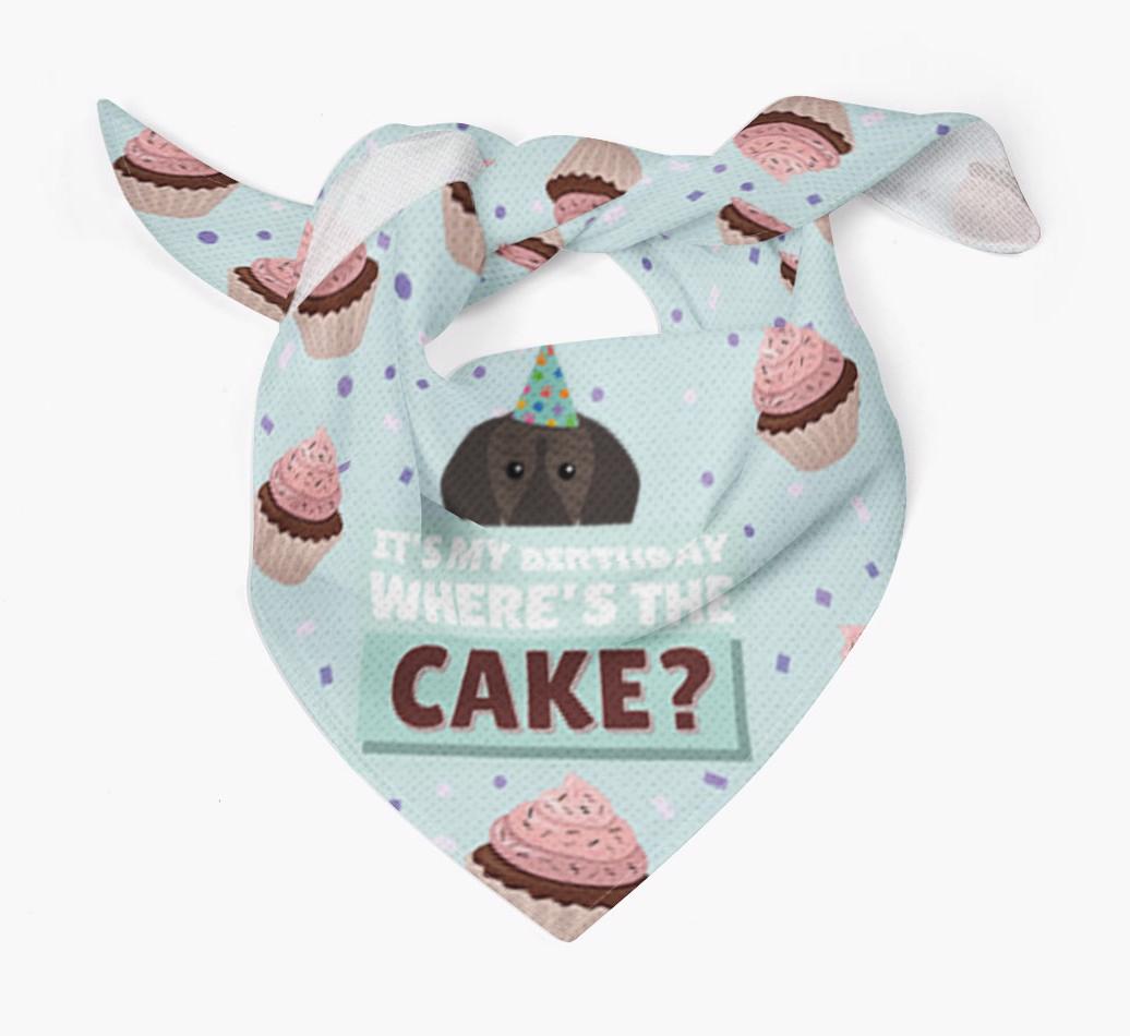 'Where's the Cake?' Birthday Bandana