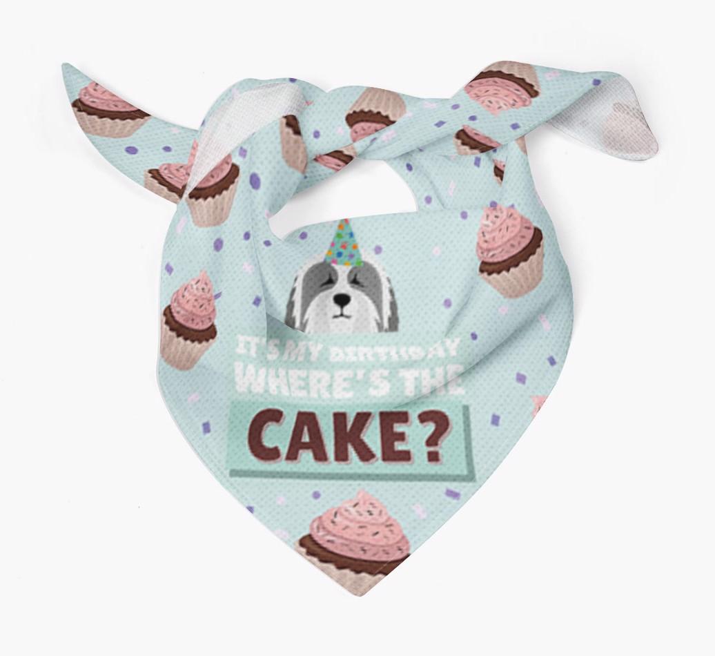 'Where's the Cake?' Birthday Bandana