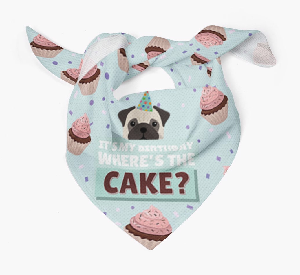 'Where's the Cake?' Birthday Bandana